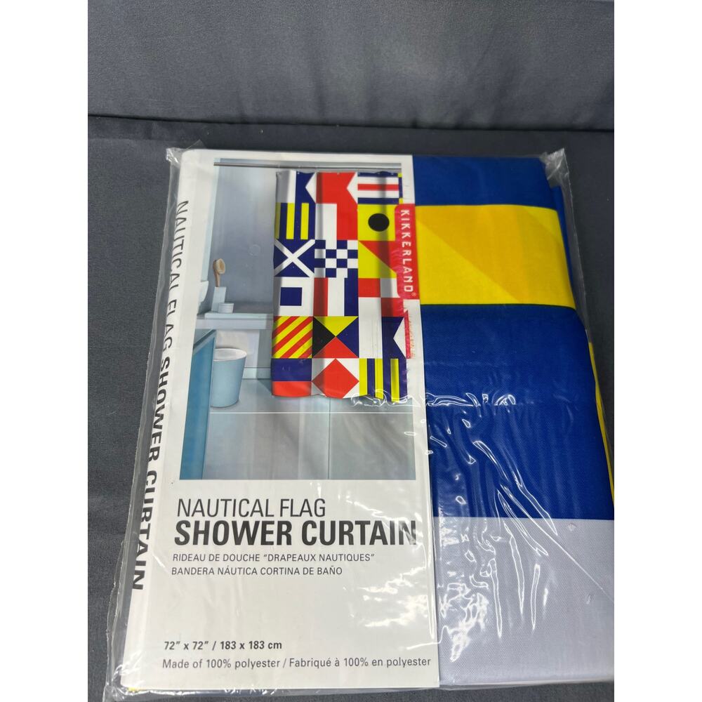 Vintage Kikkerland Nautical Shower Curtain NIP